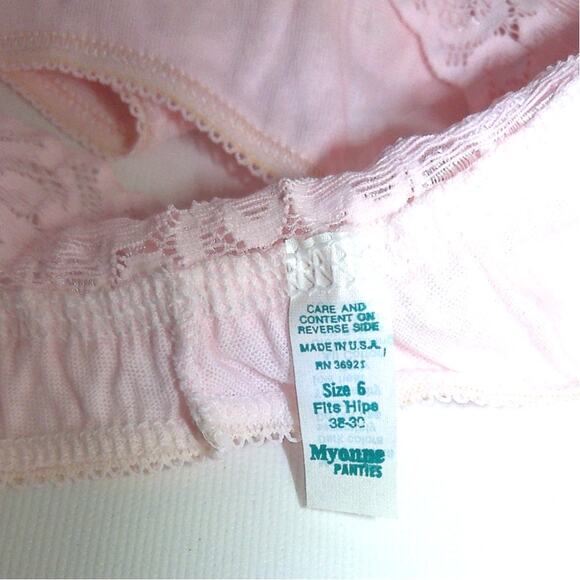 Vintage 1970s Myonne Pink Hi Leg Panties Bloomers Size 6 NEW - Picture 4 of 6